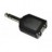 Adaptor Jack 6,3mm Stereo naar 2x Jack 6,3mm Contra Stereo