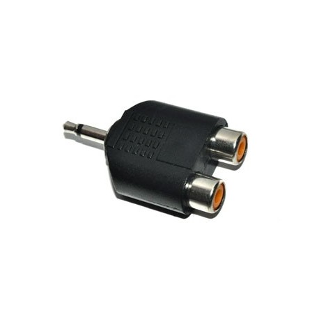 Adaptor Jack 3,5mm Mono naar 2x Tulp