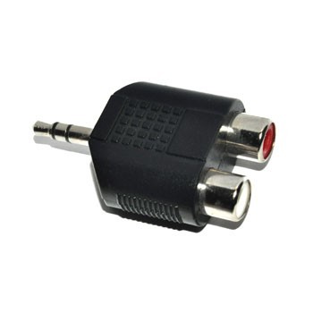 Adaptor Jack 3,5mm Stereo naar 2x Tulp