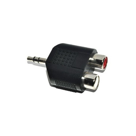 Adaptor Jack 3,5mm Stereo naar 2x Tulp