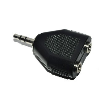 Adaptor Jack 3,5mm Stereo naar 2x Jack 3,5mm Contra Stereo