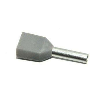 Adereindhuls Duo 2x 0,75mm2 Grijs