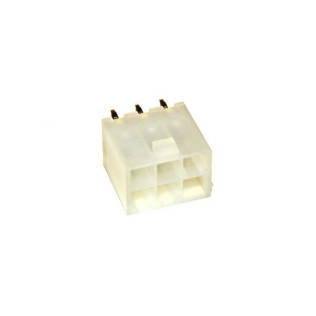 Mini-Fit Jr 4,2mm 2x3 pin Print Recht