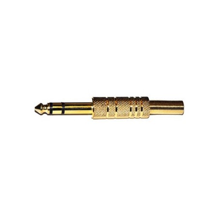 Jack 6,3mm Plug Stereo Verguld