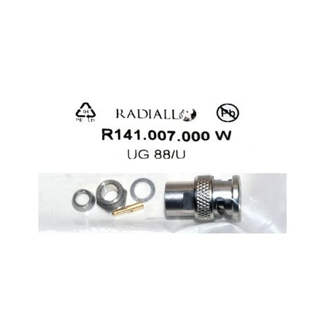 BNC Plug 50Ω Klem Radiall 6