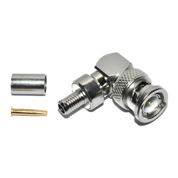 BNC Plug 75Ω Krimp Haaks Radiall 18