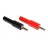 Adapter Banaan 2mm (male) naar 2,4mm (female) Rood