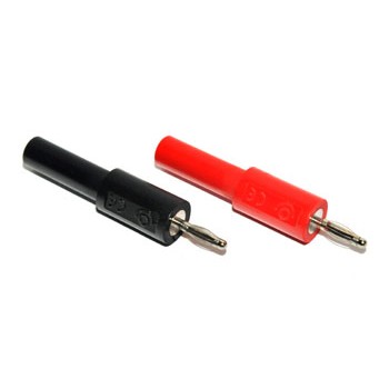 Adapter Banaan 2mm (male) naar 2,4mm (female) Rood