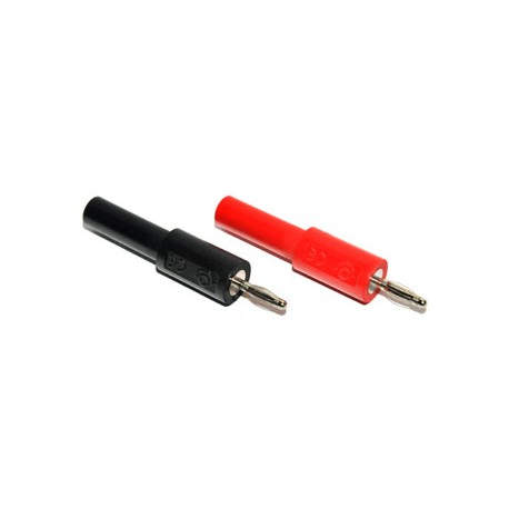 Adapter Banaan 2mm (male) naar 2,4mm (female) Rood