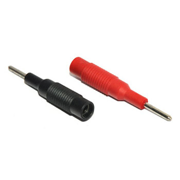 Adapter Banaan 2mm (male) naar 4mm (female) Rood