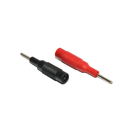 Adapter Banaan 2mm (male) naar 4mm (female) Rood