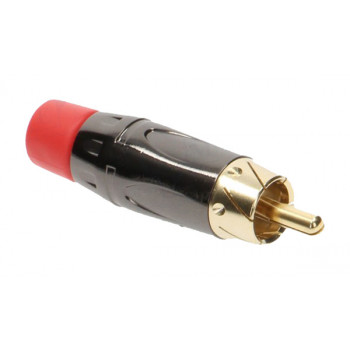 Cinch/Tulp male Plug Amphenol Rood