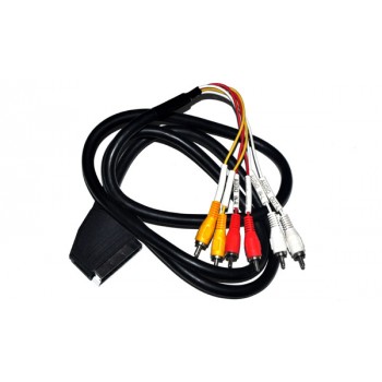 Scart male naar Tulp Adapter Kabel 1,5mtr