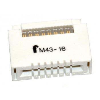 PCB Edge Connector 2x 8 contacten 2,54mm Bandkabel