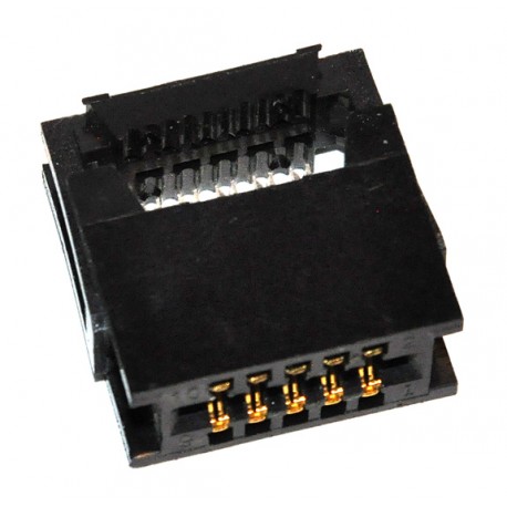 PCB Edge Connector 2x 5 contacten 2,54mm Bandkabel