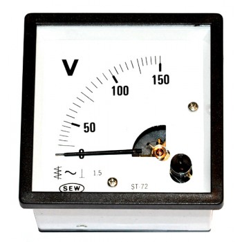 Paneelmeter Analoog Vierkant 150V AC