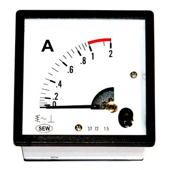 Paneelmeter Analoog Vierkant 1A AC