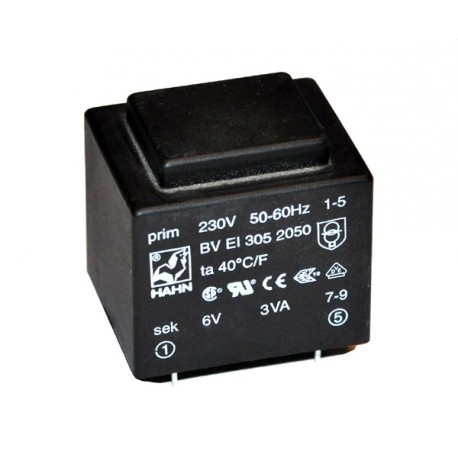 Trafo 3,0W 6V 500mA
