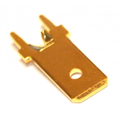 Vlaksteker 6,3-0,8mm Printconnector Recht Koper