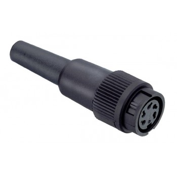 DIN Plug 7 polig 360° Female Recht Schroef