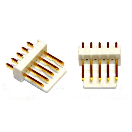 Pin Connector 2,54mm 5 pin Verguld Socket