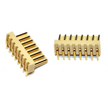 Pin Connector 2,54mm 8 pin Verguld Haaks Socket