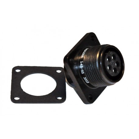 Amphenol 5p Female Chassisdeel MS3102 Zwart