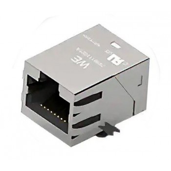 Modulaire PrintBus 8 polig Haaks met LAN Trafo & LED's SMD