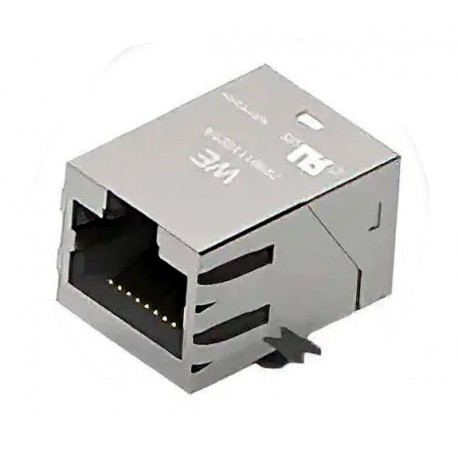 Modulaire PrintBus 8 polig Haaks met LAN Trafo & LED's SMD