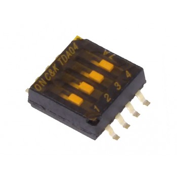 DIP switch 4 polig Mini SMD