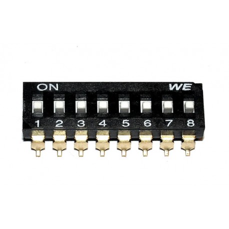 DIP switch 8 polig SMD 2