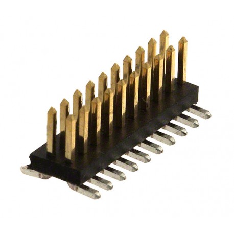 Header 2x 10 polig 1,27mm Male Recht SMD