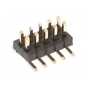 Header 2x 6 polig 1,27mm Male Recht SMD