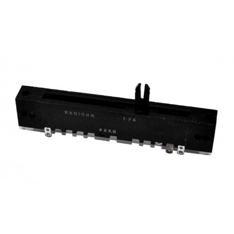 SchuifPotmeter Stereo 22 k&Omega; Log Radiohm