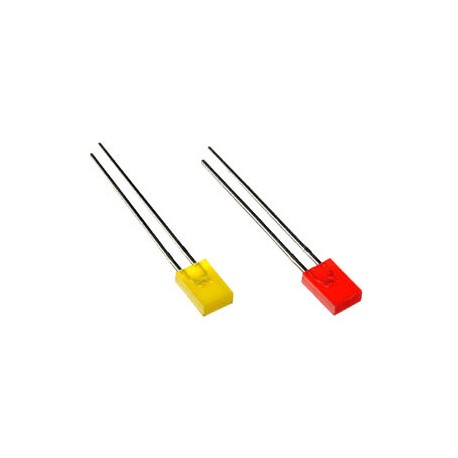 Platte LED 2 x 5mm Geel