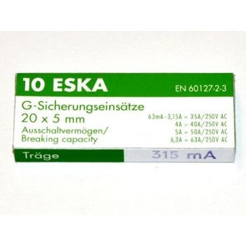 Zekering Traag 0,16A (10 stuks)