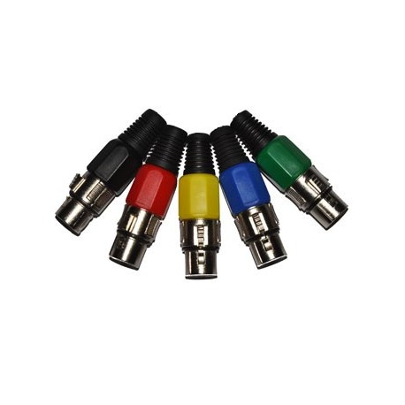 XLR Plug 3p Female Rood