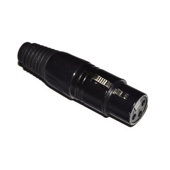 XLR Plug 3p Female Zwart