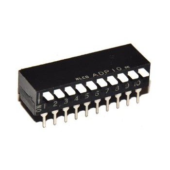 Dip Switch 10 polig Haaks