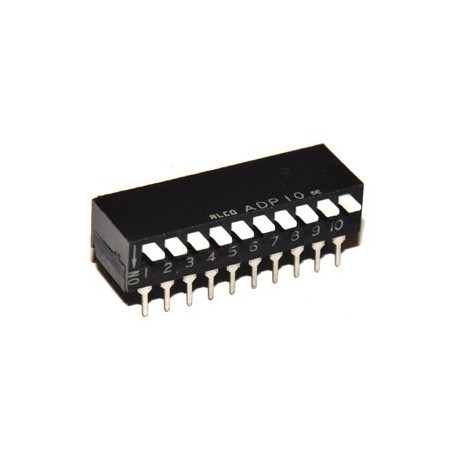 Dip Switch 10 polig Haaks