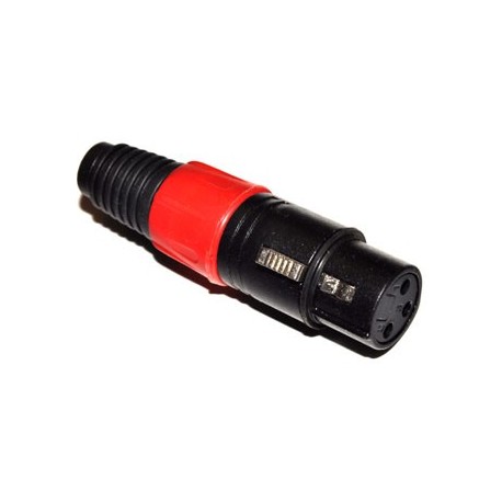 XLR Plug 3p Female Rood