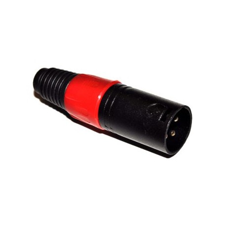 XLR Plug 3p Male Rood