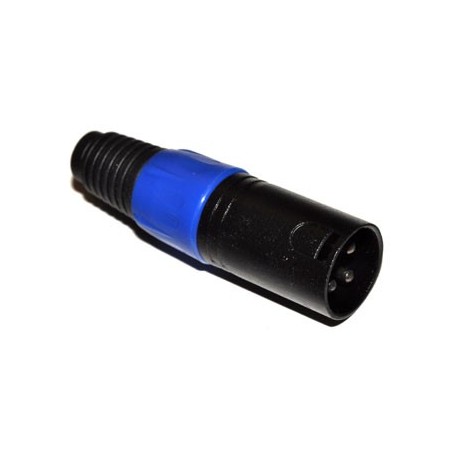 XLR Plug 3p Male Blauw