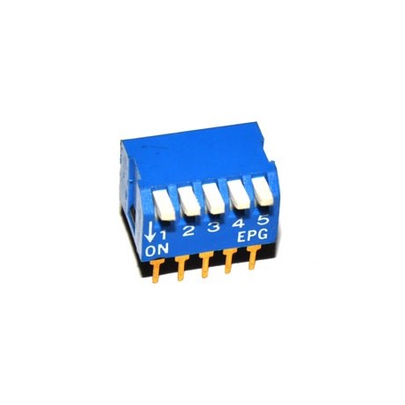 DIP switch 5 polig Haaks