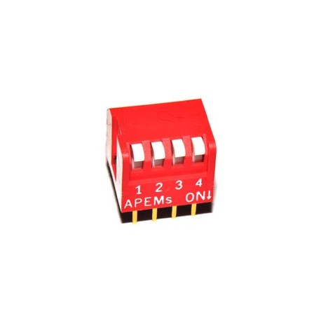 DIP switch 4 polig Haaks