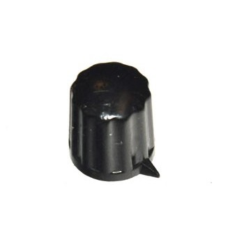Knop Zwart met Pijl 12mm (As 4mm)