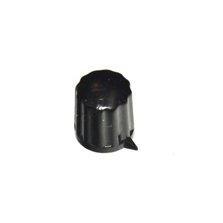 Knop Zwart met Pijl 12mm (As 4mm)