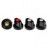 Knop Zwart met Dop Grijs 24mm