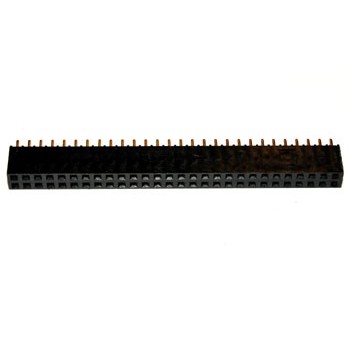 Header 2x28 polig Female Recht Verguld