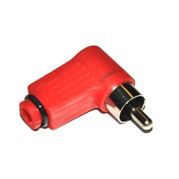 Cinch/Tulp male Plug Haaks Rood